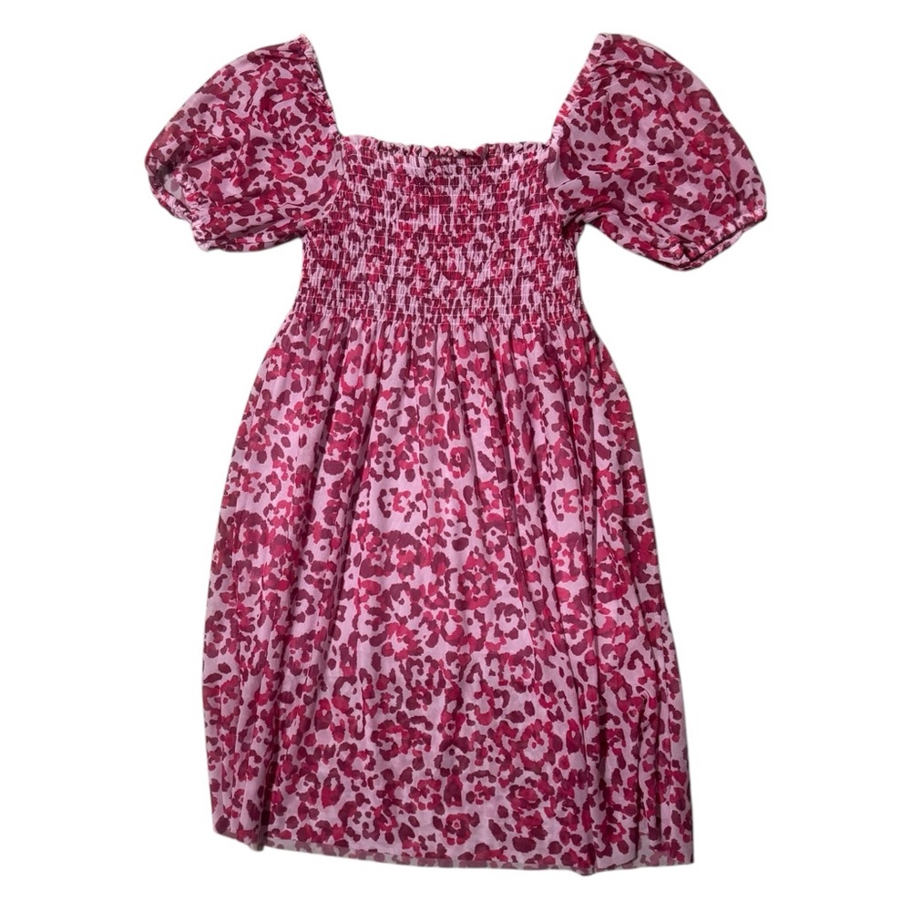 Baum Und Pferdgarten smocked pink animal print sundress mini summer flirty sz S - Picture 6 of 10